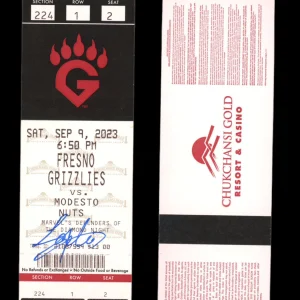 Lazaro Montes Signed Autographed Ticket Stub Modesto Nuts Mariners Prospect