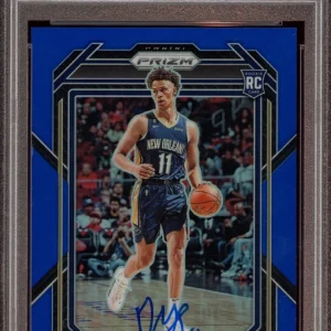 Dyson Daniels 2022 Panini Prizm Blue Rookie Card Auto /199 Psa GEM MINT 10/10