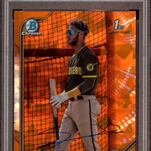 Samuel Zavala 2022 Bowman Chrome Orange Sapphire Auto /75 Psa GEM MINT 10/10