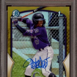 2023 Bowman Chrome Dyan Jorge Gold Refractor Auto /50 Psa GEM MINT 10/10