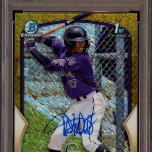 2023 Bowman Chrome Dyan Jorge Gold Shimmer Auto /50 Psa MINT 9/GEM MINT 10