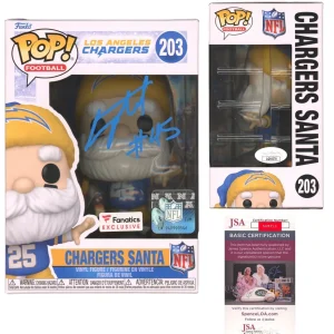 Tuli Tuipulotu Signed Los Angeles Chargers Santa Funko Pop #203 Jsa Coa Auto