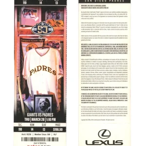 Fernando Tatis Jr MLB DEBUT + 1st Hit Ticket Stub San Diego Padres 3/28/2019