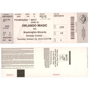 John Wall NBA DEBUT Ticket Stub 10/28/2010 Washington Wizards