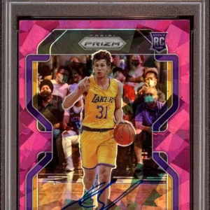 2021 Panini Prizm #165 Austin Reaves Pink Ice Rookie Card Psa GEM MINT 10 AUTO