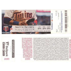 Julio Rodriguez MLB Debut Full Ticket Stub 4/8/2022 Seattle Mariners ROY