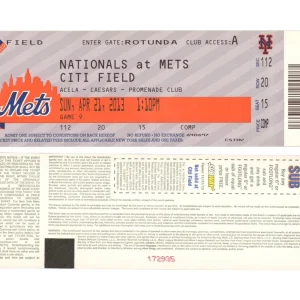 Anthony Rendon MLB Debut Full Ticket Stub 4/21/2013 Washington Nationals