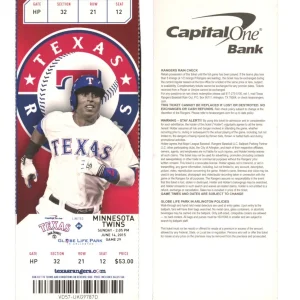 Byron Buxton MLB Debut Full Ticket Stub 6/14/2015 Minnesota Twins