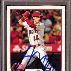 2023 Topps #363 Logan O'Hoppe Rookie Card Auto Psa MINT 9/GEM MINT 10 RC