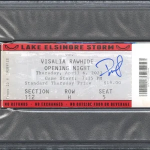 Druw Jones Signed Pro Debut Full Ticket Stub Auto 4/6/2023 Psa/Dna Dual