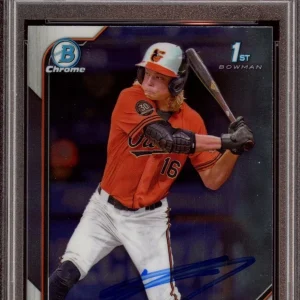 2022 Bowman Chrome Draft #BDC168 Jackson Holliday Chrome Auto Psa NM-MT 8