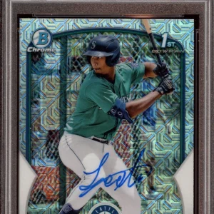 2023 Bowman Chrome #BCP58 Lazaro Montes Mega Mojo Auto Psa MINT 9