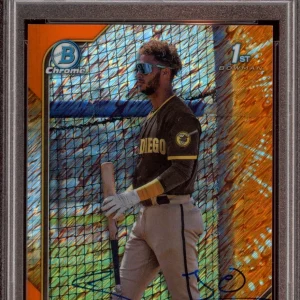 2022 Bowman Chrome Prospects Samuel Zavala Orange Shimmer Auto /25 Psa MINT 9