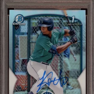 2023 Bowman Chrome #BCP58 Lazaro Montes Refractor Auto /499 Psa MINT 9