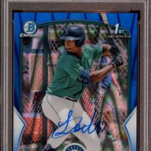 2023 Bowman Chrome #BCP58 Lazaro Montes Blue RayWave Auto /150 Psa MINT 9