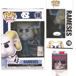 Cole Anthony Signed NCAA North Carolina Tar Heels Rameses Funko Pop #18 Jsa Coa