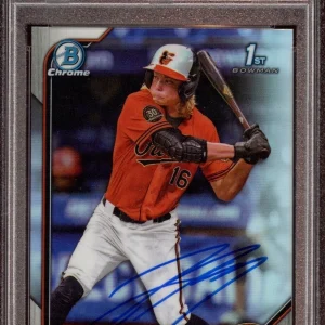 2022 Bowman Chrome Draft #BDC168 Jackson Holliday Refractor Auto Psa MINT 9/10