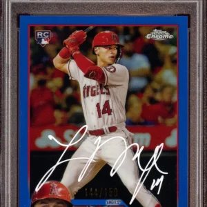 2023 Topps Chrome #188 Logan O'Hoppe Blue /150 Rookie Card Auto Psa MINT 9/10 RC