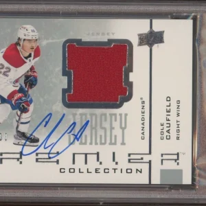 2021 Upper Deck Premier Cole Caufield Rookie Patch RPA /300 Psa GEM MT 10 AUTO