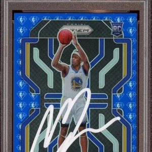 2021 Panini Prizm #308 Moses Moody NBA 75th Rookie Card Auto Psa MINT 9/GEM 10