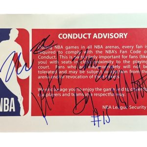 Malik Monk/Huerter/Mitchell/McGee/Ellis Signed NBA Logo Card Sacramento Kings