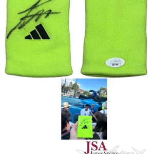 Felix Auger Aliassime Signed Match Used Armband Wristband 2024 AO + JSA COA Auto