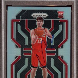 2021 Panini Prizm #318 Alperen Sengun Silver Prizm Rookie Card Auto Psa MINT 9
