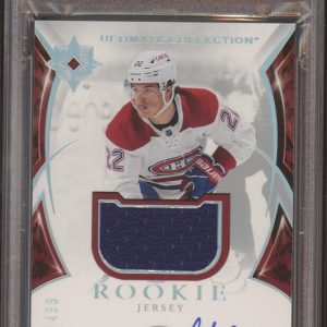 2021 Ultimate Collection #192 Cole Caufield Rookie Jersey Auto /499 Psa MINT 9