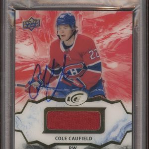 2021 Upper Deck Cole Caufield Rookie Ice Premieres Jersey RPA Psa GEM MT 10/9