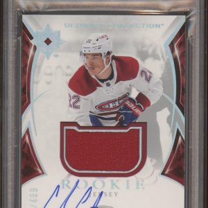 2021 Ultimate Collection #192 Cole Caufield Rookie Jersey Auto /499 Psa MINT 9/9