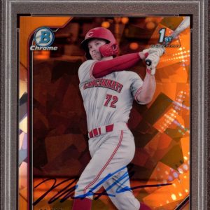 2022 Bowman Chrome #BCP245 Matt McLain Orange Sapphire Auto /75 Psa MINT 9/9