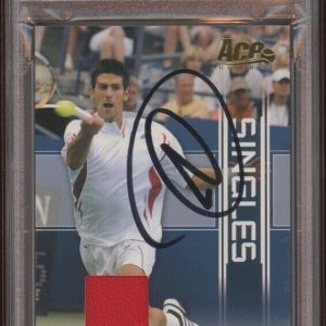 2007 Ace Authentic Novak Djokovic Straight Sets Material Psa GEM MINT 10 AUTO RC