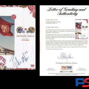 Puka Nacua Signed NFL Rookie Record Yards + Receptions Program 10 AUTO Psa LOA