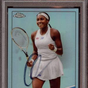 Coco Gauff Signed 2021 Topps Chrome #100 Refractor Rookie Card Auto Psa/Dna RC