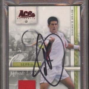 2007 Ace Authentic Novak Djokovic Straight Sets Material Rookie Auto Psa/Dna RC