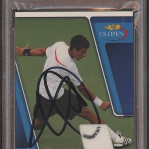 2009 Ace Authentic Novak Djokovic US Open Gold Materials Auto /25 Psa/Dna Dual