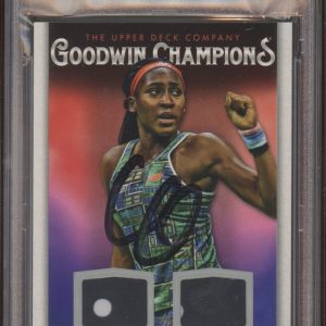 Coco Gauff Signed 2021 UD Goodwin Champions Dual Memorabilia Rookie Auto Psa/Dna