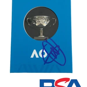 Novak Djokovic Signed Autograph Australian Open AO Mini Trophy Psa/Dna Coa Auto
