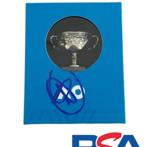Novak Djokovic Signed Autograph Australian Open AO Mini Trophy Psa/Dna Coa Auto