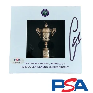 Carlos Alcaraz Signed The Championships Wimbledon Mini Trophy Psa/Dna 2023 2024