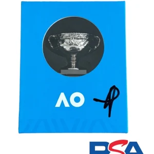 Jannik Sinner Signed Australian Open AO Mini Trophy PSA AUTO 2024 2025 Champion