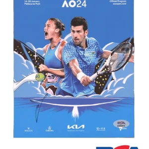 Jannik Sinner Signed 2024 Australian Open Official Program Psa/Dna Champion Auto