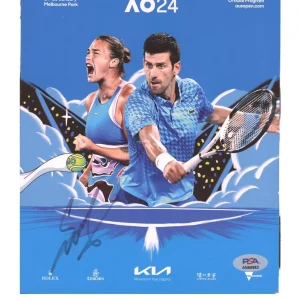 Aryna Sabalenka Signed 2024 Australian Open Official Program Psa/Dna Champion