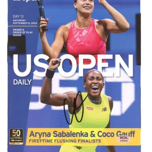 Coco Gauff Signed 2023 US Open Womens Final Program Psa/Dna Auto Champion