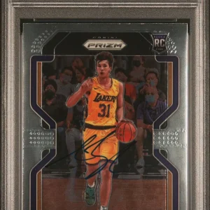 2021 Panini Prizm #165 Austin Reaves Rookie Card Auto Psa MINT 9/GEM MT 10 RC