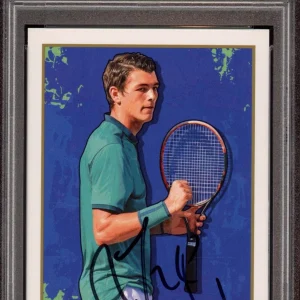 Taylor Fritz Signed 2017 Upper Deck Goodwin Champions #G9 Goudey Rookie Card Psa
