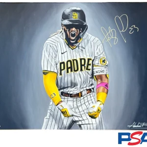 Fernando Tatis Jr. Signed 24x30 Hand Painted Canvas Painting Auto Psa/Dna 1/1