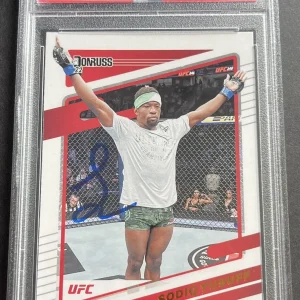 Sodiq Yusuff 2022 Donruss Base Card Signed Auto UFC Fighter PSA/DNA Slab