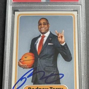 Rodney Terry Signed Autographed Texas Longhorns Custom Card PSA/DNA Slabbed
