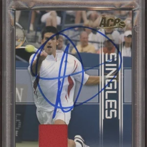 2007 Ace Authentic Novak Djokovic Straight Sets Material Psa GEM MINT 10 AUTO RC